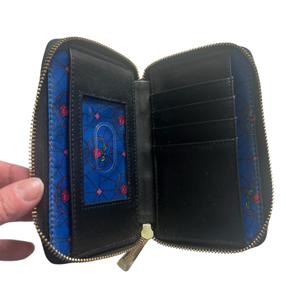 Disney Beauty and the Beast Loungefly Stained Glass Backpack and Wallet Set - Picture 8 of 8